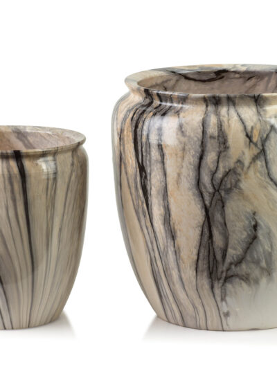 NEVA MARBLE Komplet 2 osłonek ceramicznych 30,5x30,5x30,5/20,5x20,5x23 cm