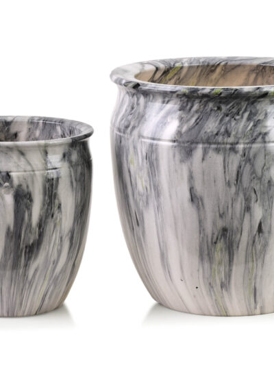 NEVA MARBLE Komplet 2 osłonek ceramicznych 30,5x30,5x30,5/20,5x20,5x23cm