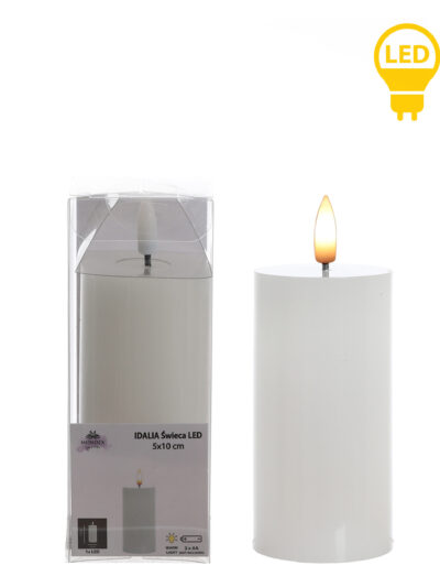 IDALIA Świeca LED walec 5x5x13 cm