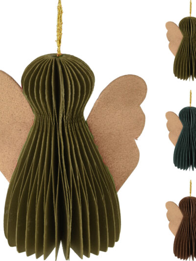 Bombka papierowa anioł 8cm