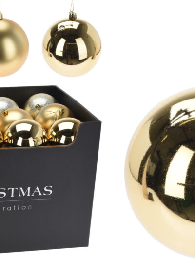 BOMBKA ŚWIĄTECZNA 10CM ZŁOTA 3 RODZAJE