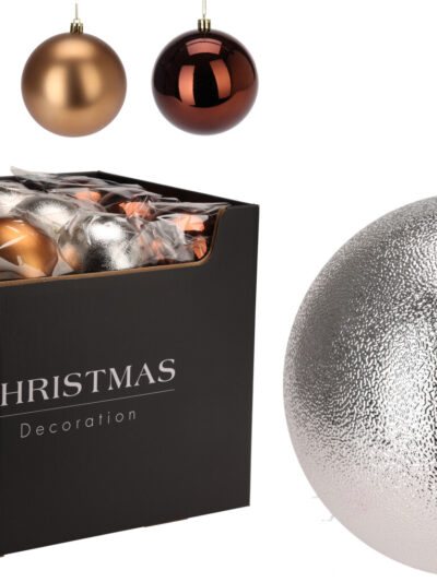 BOMBKA ŚWIĄTECZNA 10CM BURSZTYNOWA 4 RODZAJE