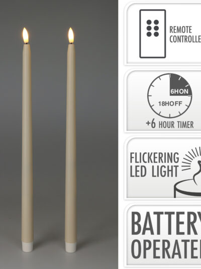 KOMPLET 2 ŚWIEC LED 38CM