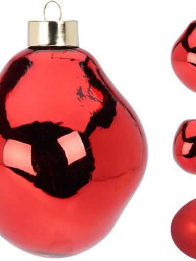 Bombka szklana 6cm czerwona