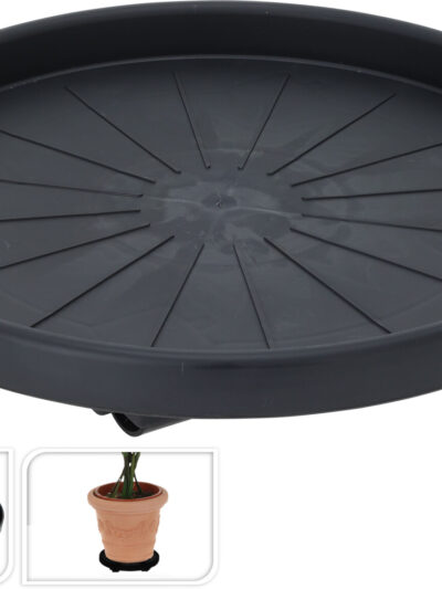 PODSTAWKA POD KWIATY NA KÓŁKACH 30XH6CM