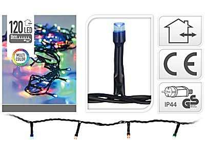 ŁAŃCUCH LED 120 MULTI WW ZEWNĘTRZNE 9M