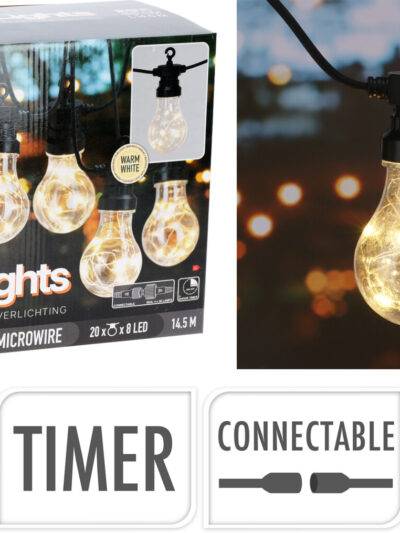 Łańcuch Świetlny 20LED A60 Ciepły biały