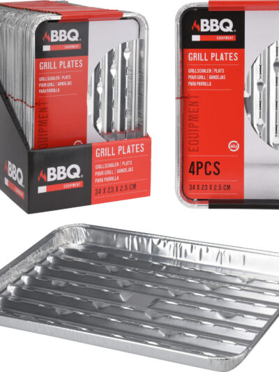 KOMPLET 5 SZTUK TAC GRILLOWYCH ALUMINIOWYCH