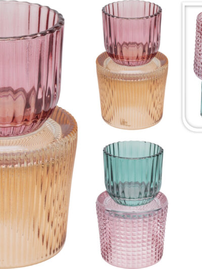 ŚWIECZNIKI SZKLANY 2 RODZAJE