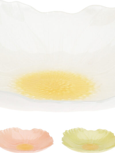 MISKA SZKLANA KWIAT 21CM 4 RODZAJE CL