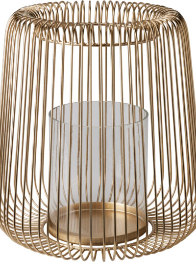 LATARNIA 27X28CM ZŁOTA