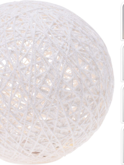 KULA 20LED 20CM BIAŁA BŁYSZCZĄCA