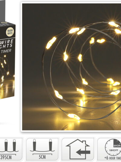 ŁAŃCUCH LED 80L CIEPŁY BIAŁY 803x AA 1,5V