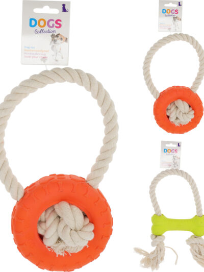 SZNUR DLA PSA Z GUMOWĄ ZABAWKĄ 2 RODZAJE