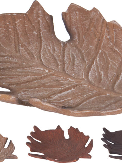 TALERZ DEKORACYJNY LIŚĆ 24X19CM 3 RODZAJ