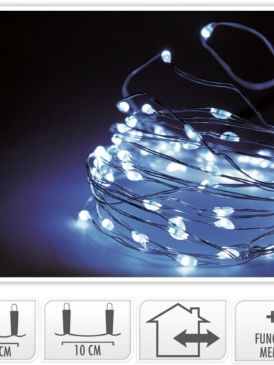 ŁAŃCUCH LED 240 LED BIAŁA 2390cm+8funkcji