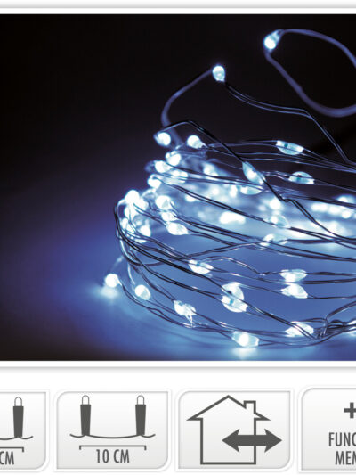 ŁAŃCUCH LED 320L BIAŁY WW ZEWNĘTRZNE+8FUNKCJI 3190CM