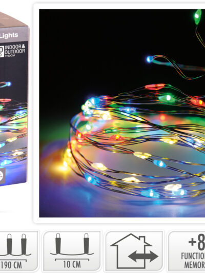 ŁAŃCUCH LED 120L MULTI WW ZEWNĘTRZNE 1190CM+8FUNKCJI