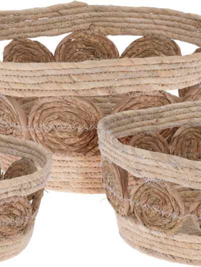 Kosz z rączkami 23x23x20cm z trawy morskiej