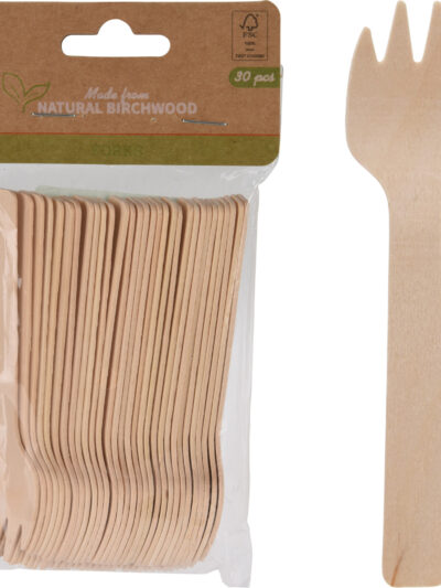 KOMPLET 30 WIDELCÓW DREWNIANYCH