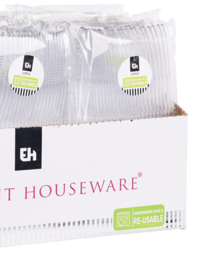 KOMPLET 25 NOŻY PLASTIKOWYCH WIELORAZOWYCH 17,5CM