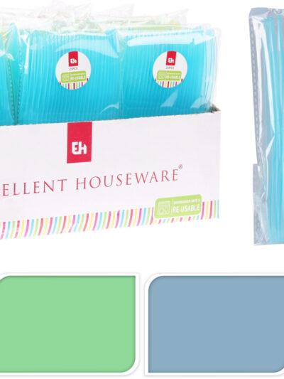 KOMPLET 25 NOŻY PLASTIKOWYCH WIELORAZOWYCH 17,5CM