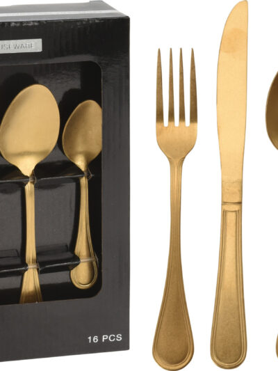 ZESTAW SZTUĆCÓW 16SZT ANTIQUE GOLD