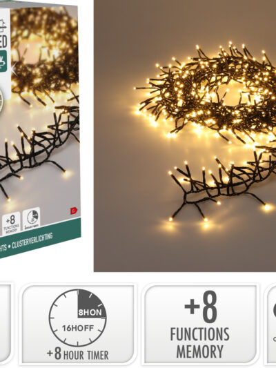 Łańcuch świetlny 384LED CIEPŁA BIEL