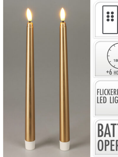 Komplet 2 świec stołowych LED na pilota