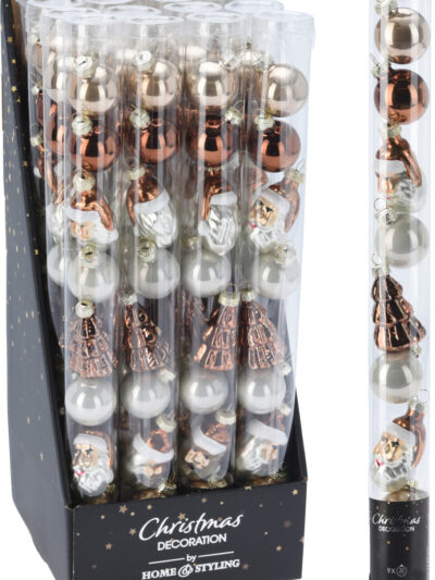 Zestaw bombek świątecznych 30mm 9 sztuk