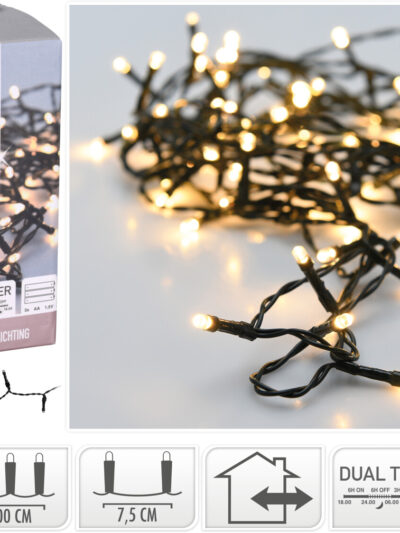 Łańcuch świetlny LED 40 B/O CIEPŁA BIEL