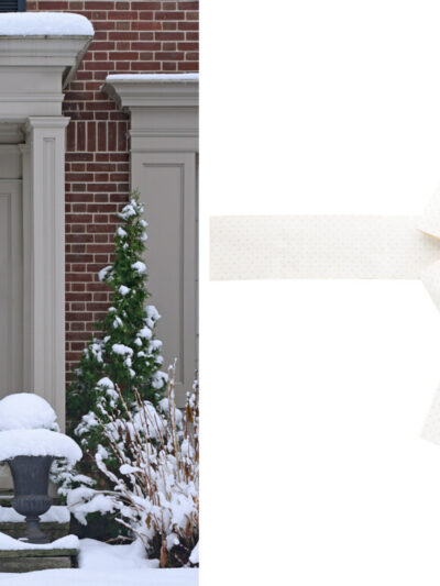 Kokarda na drzwi 33x42cm biała