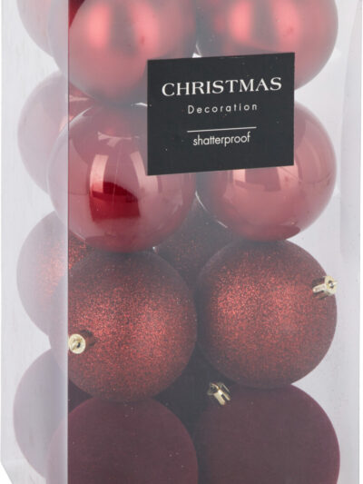 Komplet 16 bombek XMASBALL 8CM ZESTAW 16