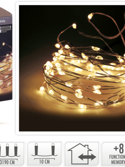 Łańcuch świetlny 320 LED CIEPŁA BIEL