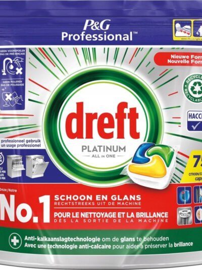 DREFT PLATINUM 75szt tabletki do zmywarki lemon 1118g