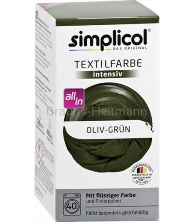 SIMPLICOL Barwnik do tkanin INTENSIV OLIWKA-ZIELEŃ 560g