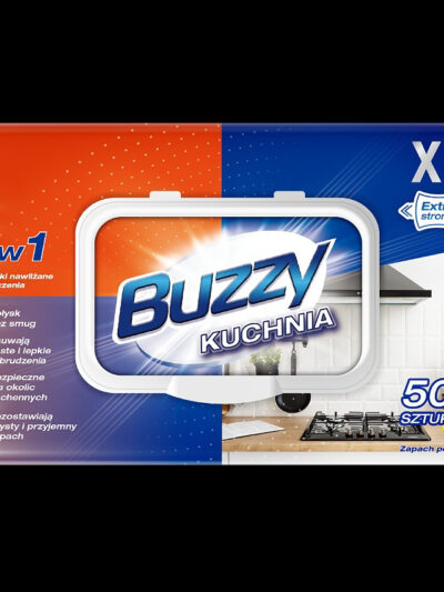 BUZZY Chusteczki nawiliżone do kuchni 50sztuk orange