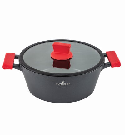 ZWIEGER OBSIDIAN Garnek z pokrywką 24cm3L indukcja