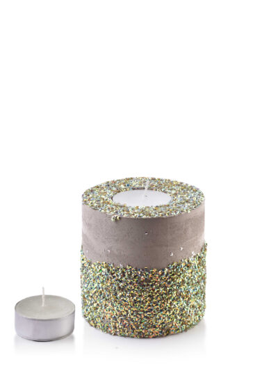 ŚWIECA LAMPION WALEC 120X120 DIAMENT LEN MULTI