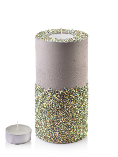 ŚWIECA LAMPION WALEC 120X240 DIAMENT LEN MULTI